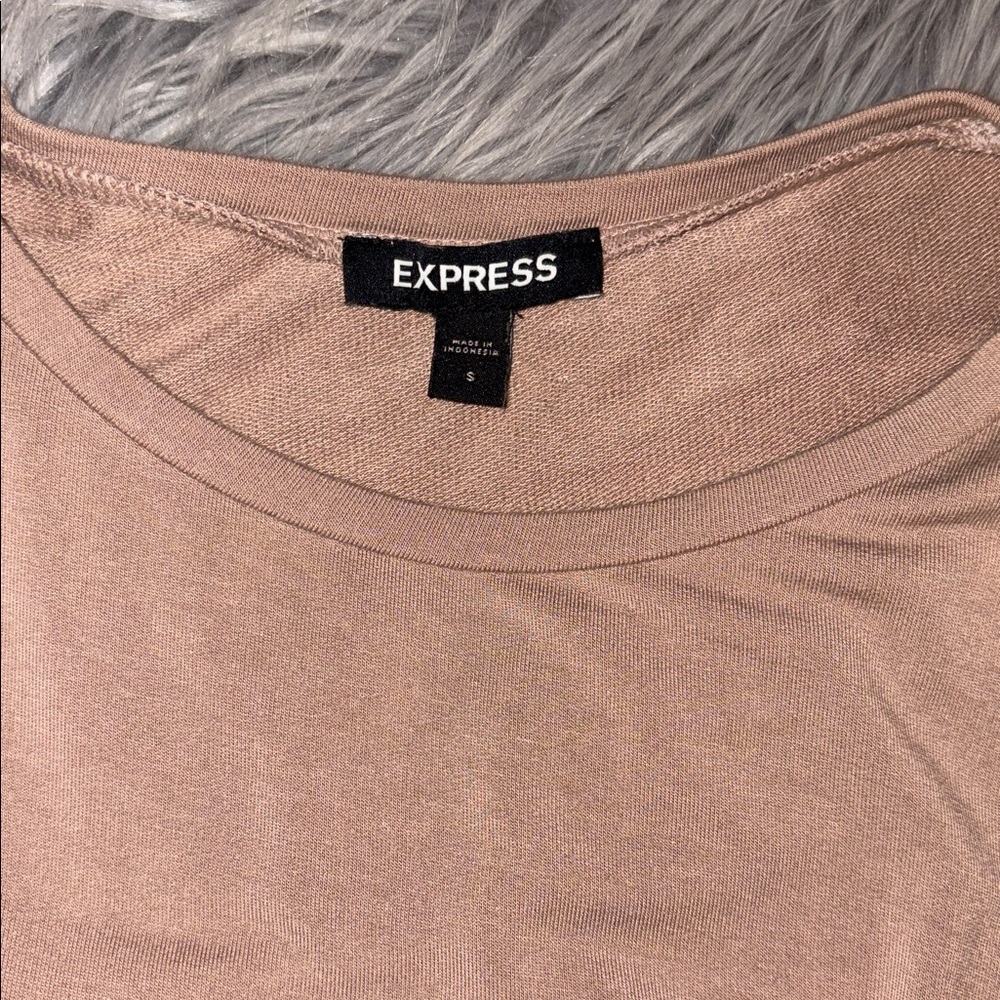 Express Crew Neck Knot Front T-Shirt Size Small - Picture 4 of 7